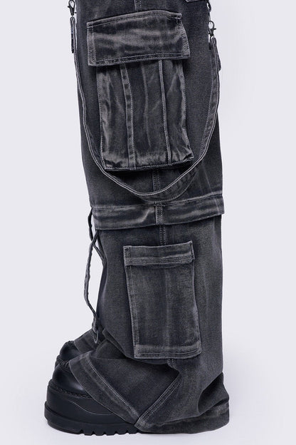 Minga London Trek Grey Cargo Jeans