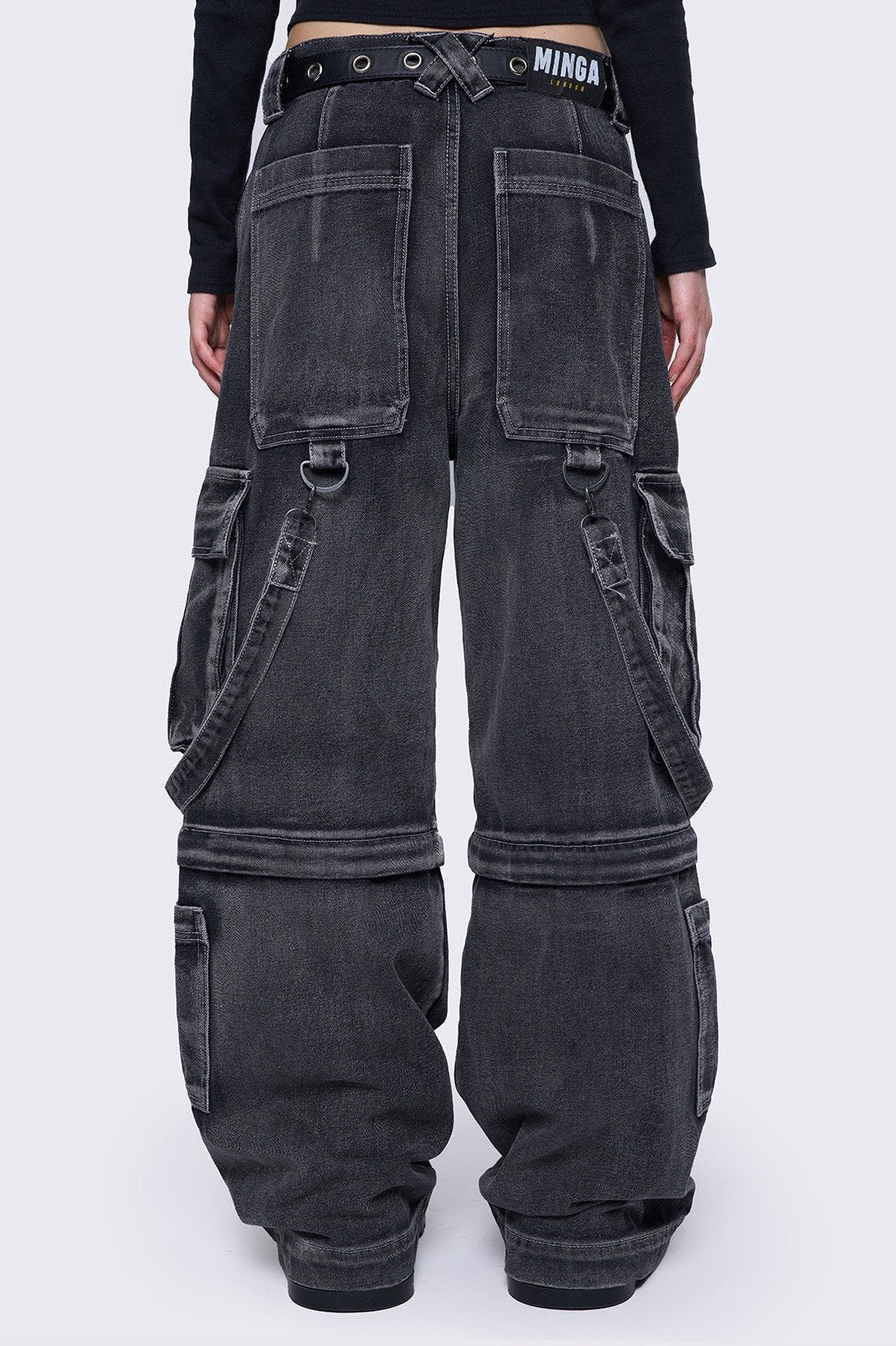 Minga London Trek Grey Cargo Jeans