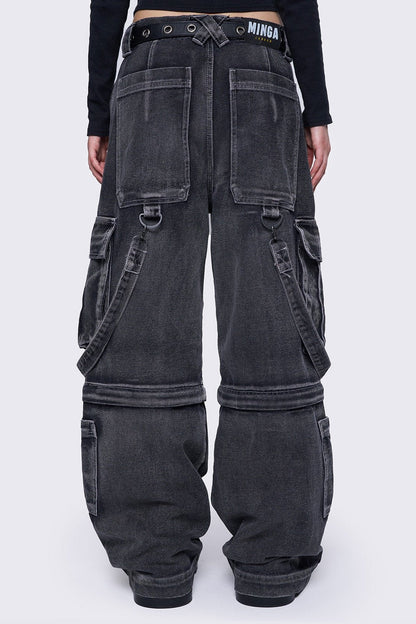 Minga London Trek Grey Cargo Jeans