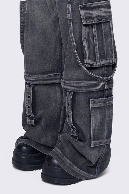 Minga London Trek Grey Cargo Jeans