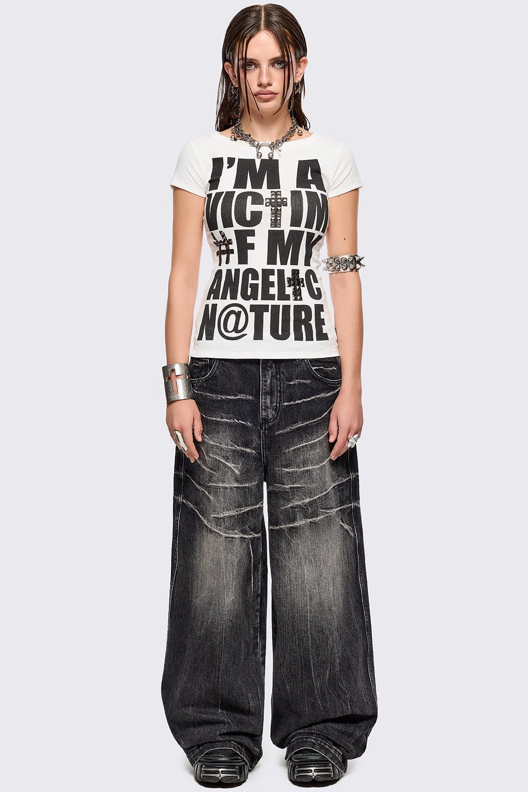 Minga London Volt Black Baggy Jeans