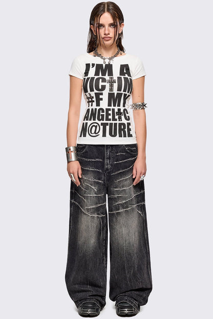 Minga London Volt Black Baggy Jeans