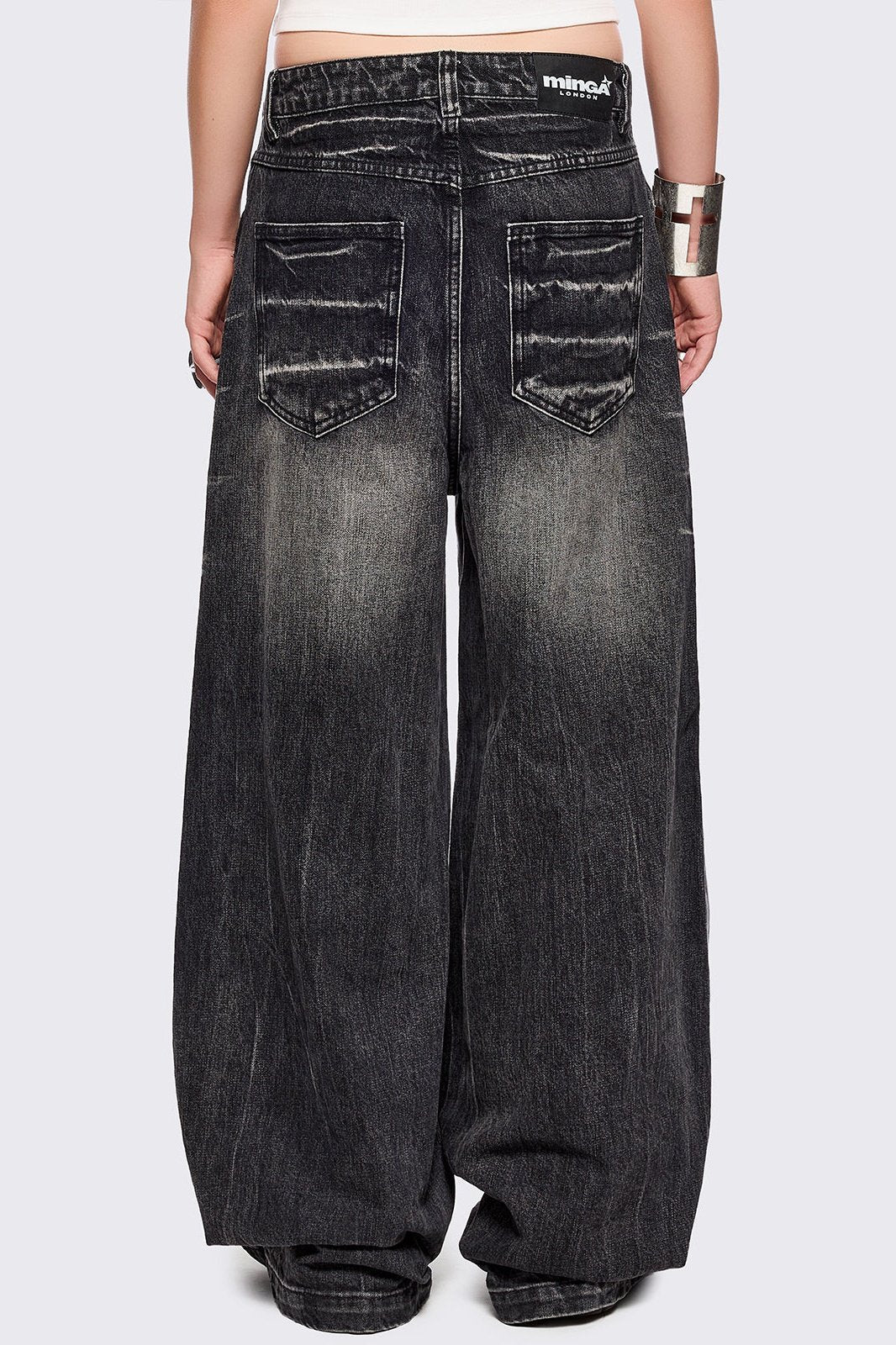 Minga London Volt Black Baggy Jeans