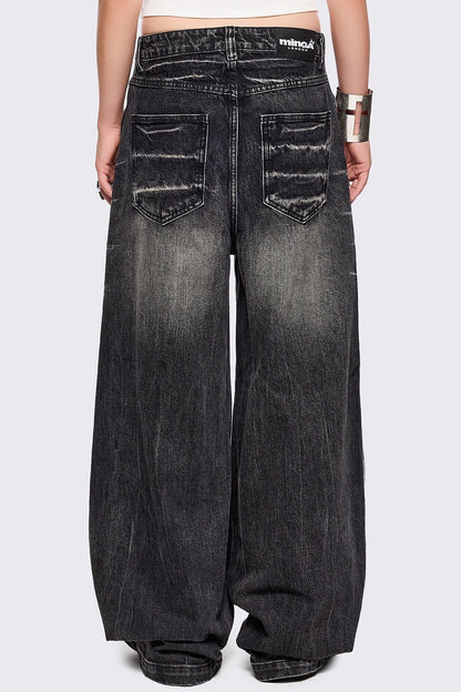 Minga London Volt Black Baggy Jeans