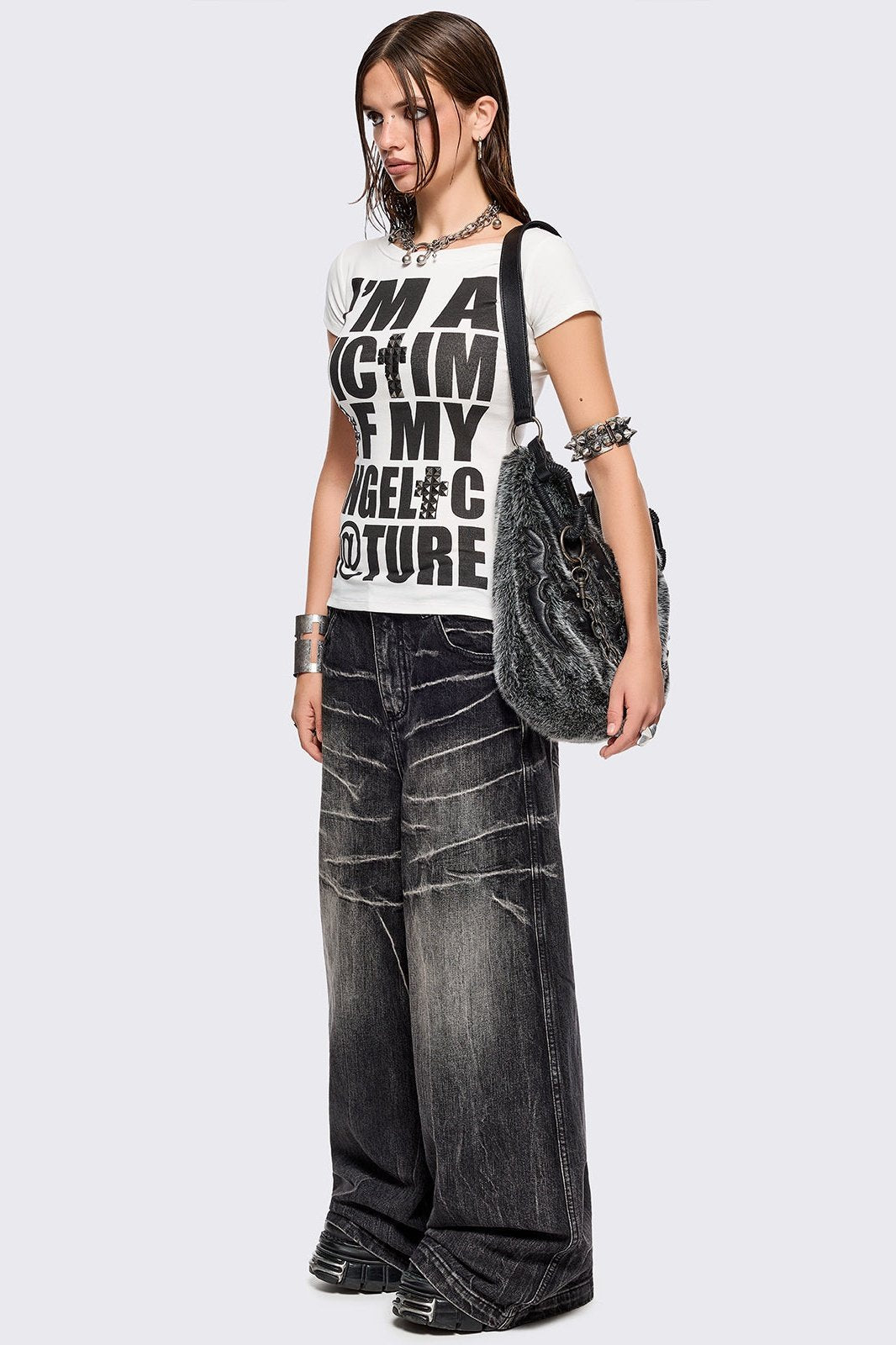 Minga London Volt Black Baggy Jeans