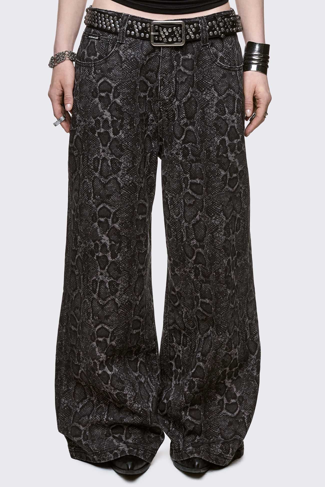 Minga London Python Baggy Jeans