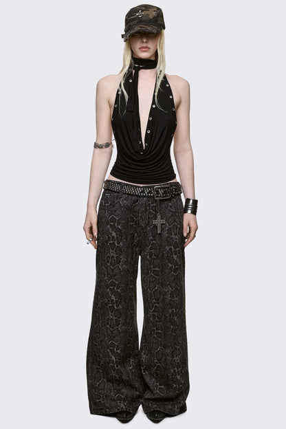 Minga London Python Baggy Jeans
