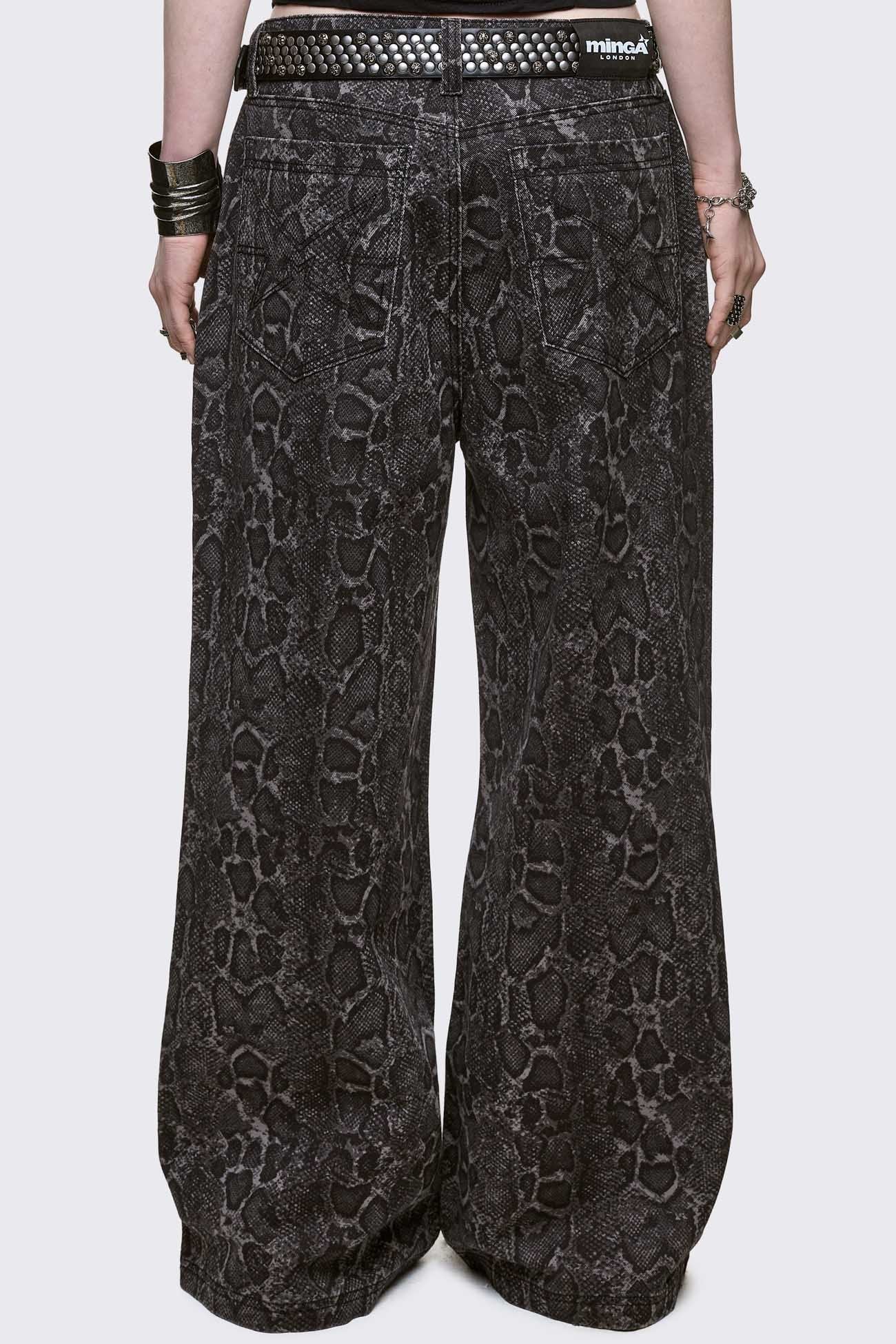 Minga London Python Baggy Jeans
