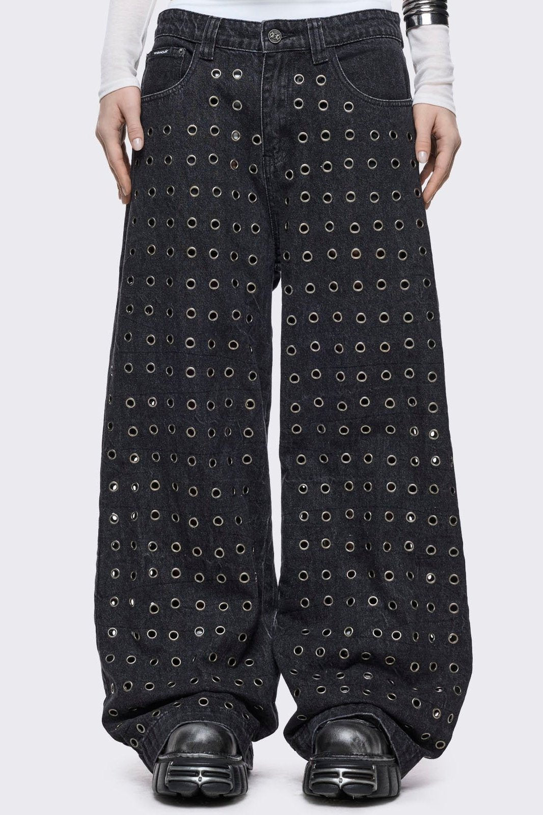 Minga London Rogue Black Baggy Jeans