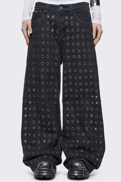 Minga London Rogue Black Baggy Jeans