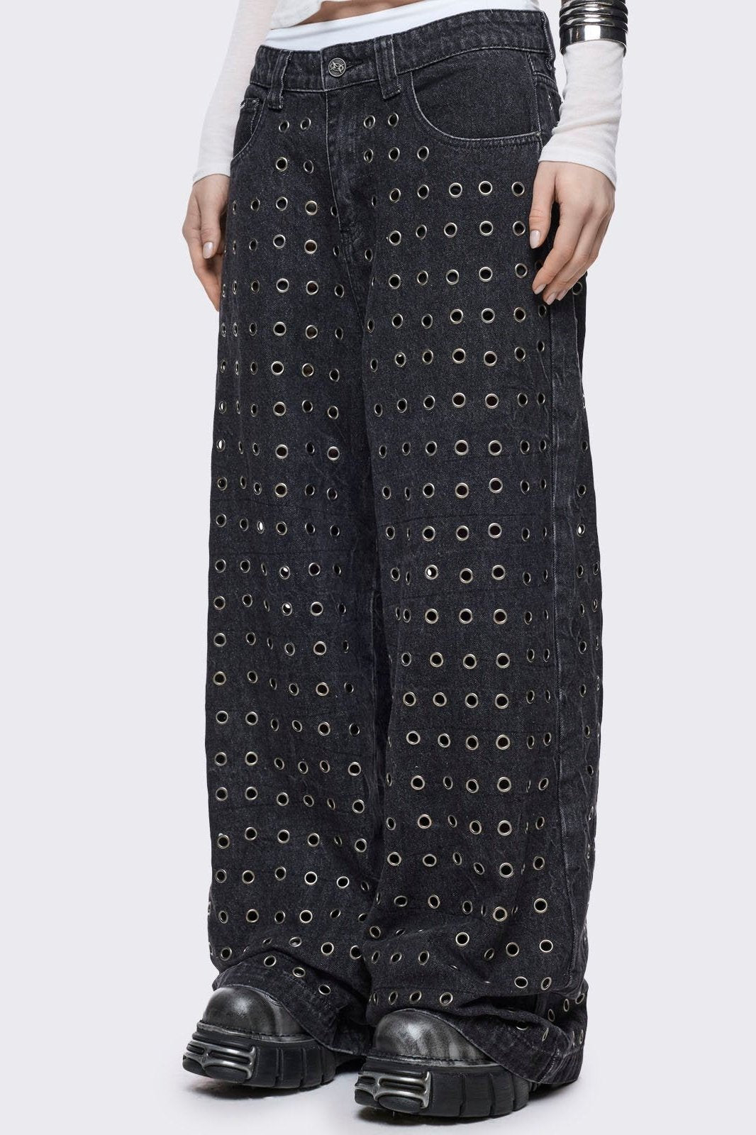 Minga London Rogue Black Baggy Jeans