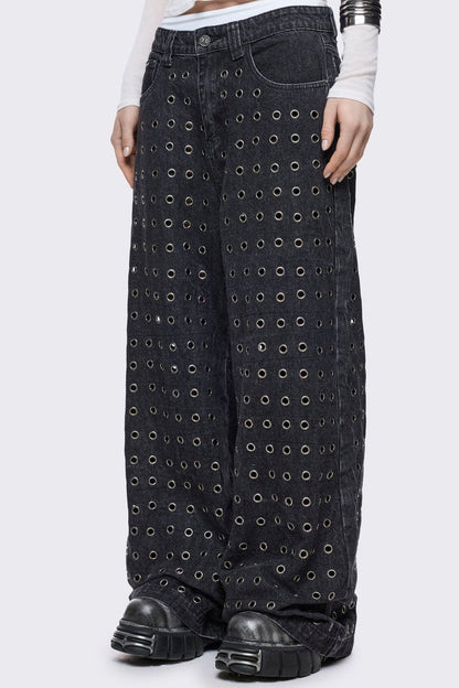 Minga London Rogue Black Baggy Jeans