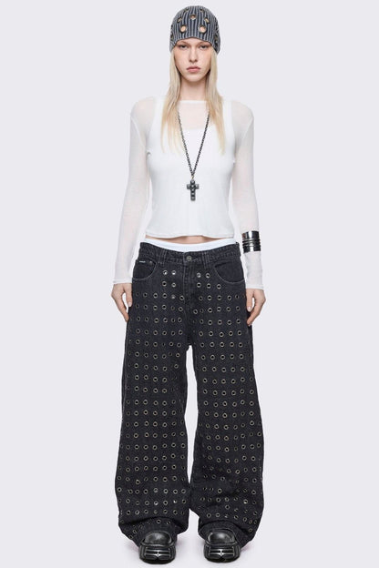 Minga London Rogue Black Baggy Jeans