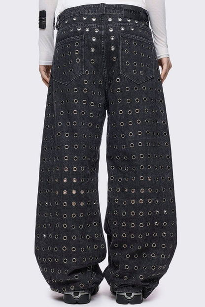 Minga London Rogue Black Baggy Jeans