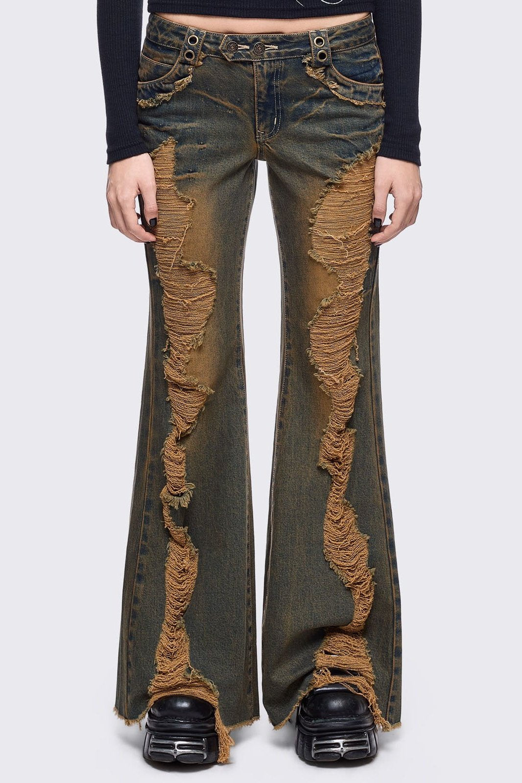 Minga London Brooke Blue Flared Jeans