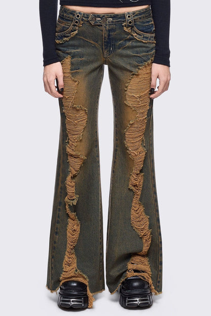 Minga London Brooke Blue Flared Jeans