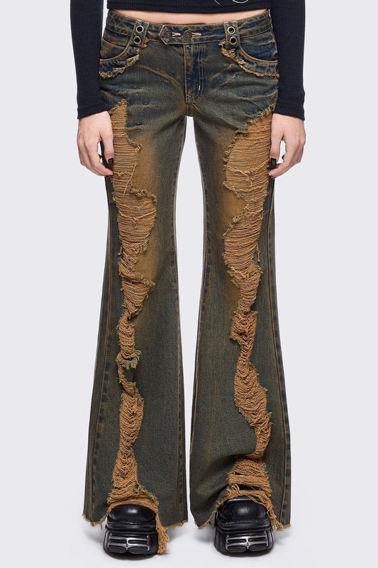 Minga London Brooke Blue Flared Jeans