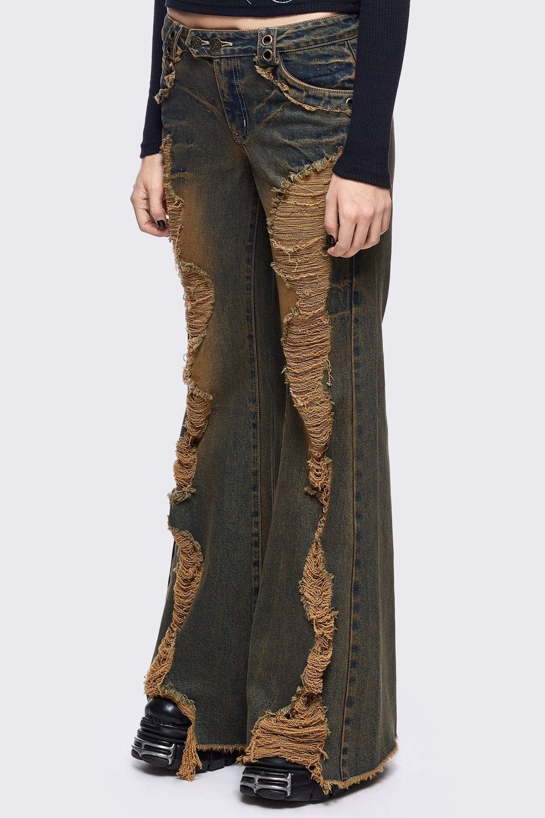 Minga London Brooke Blue Flared Jeans