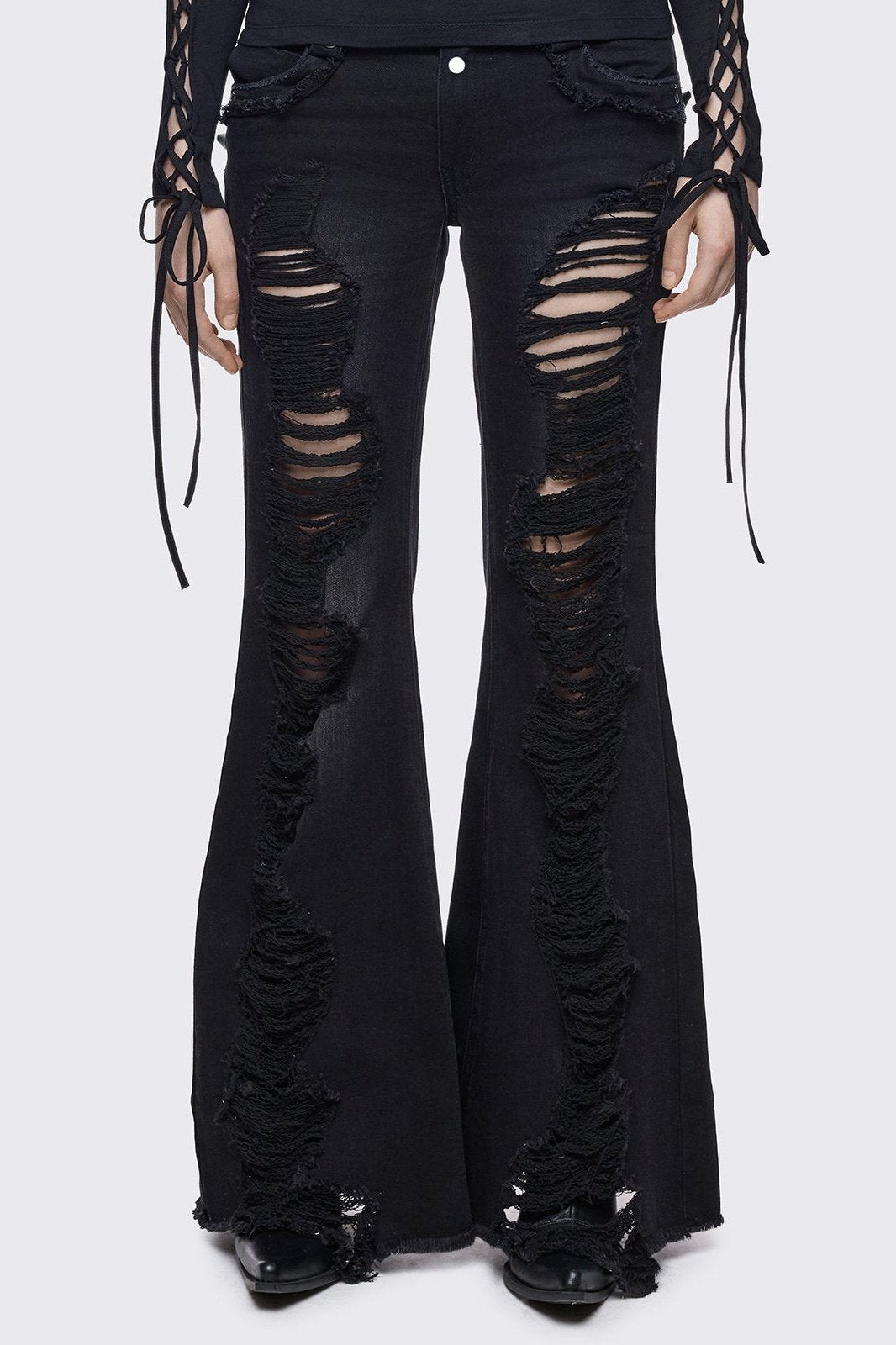 Minga London Brooke Black Flared Jeans