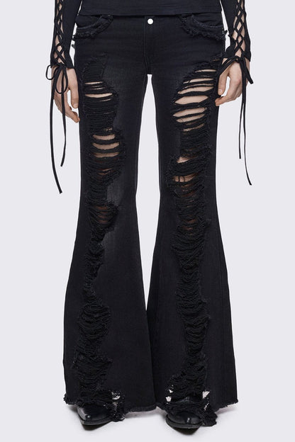 Minga London Brooke Black Flared Jeans