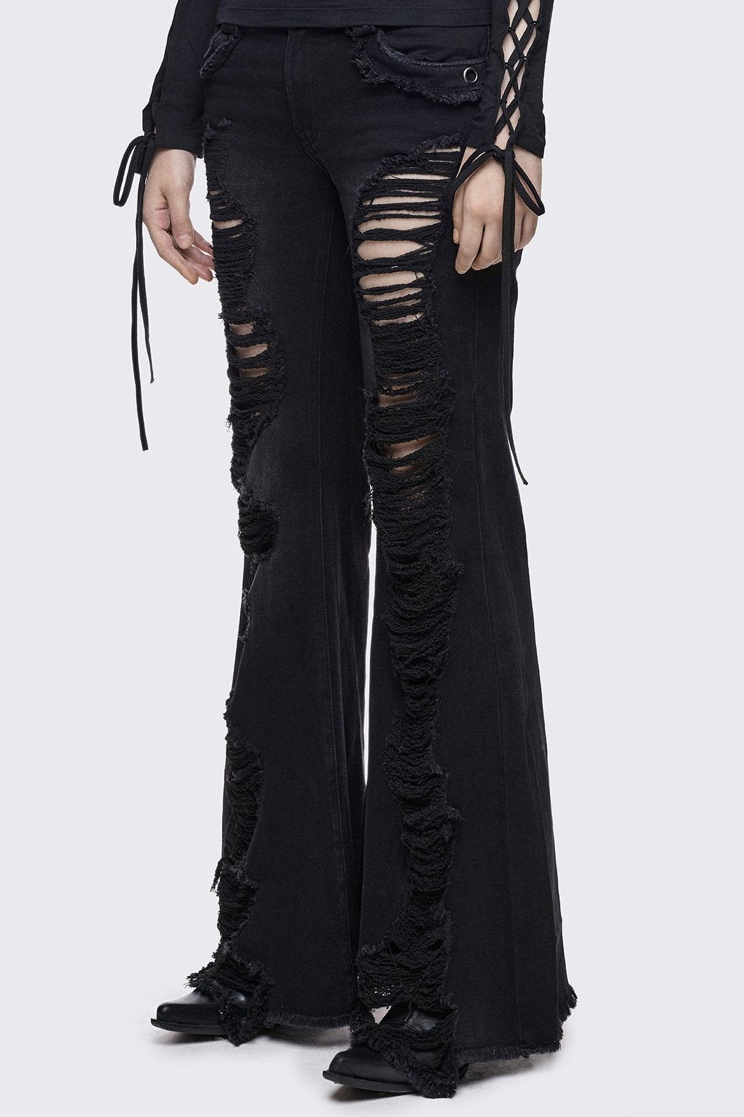 Minga London Brooke Black Flared Jeans