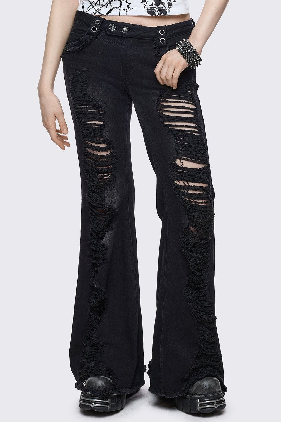 Minga London Brooke Black Flared Jeans