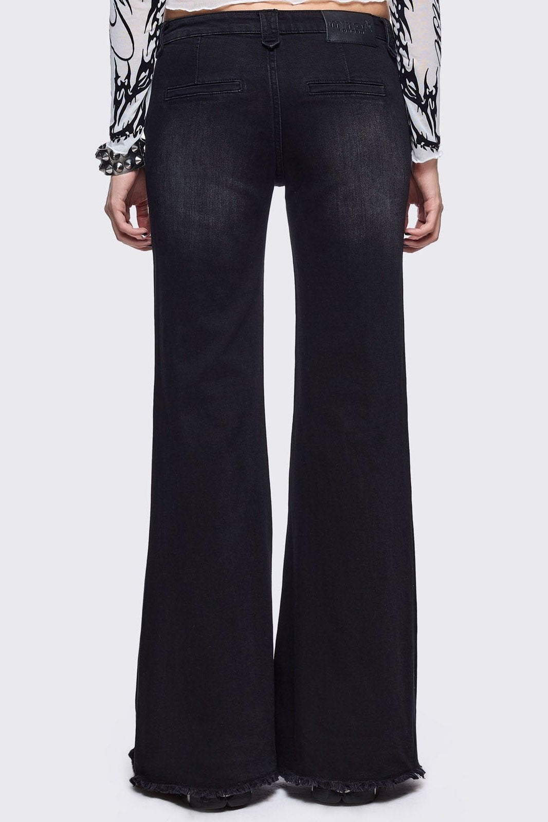 Minga London Brooke Black Flared Jeans