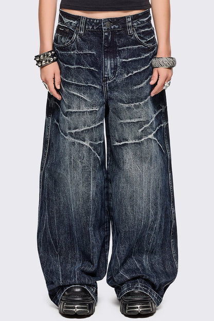 Minga London Volt Blue Baggy Jeans
