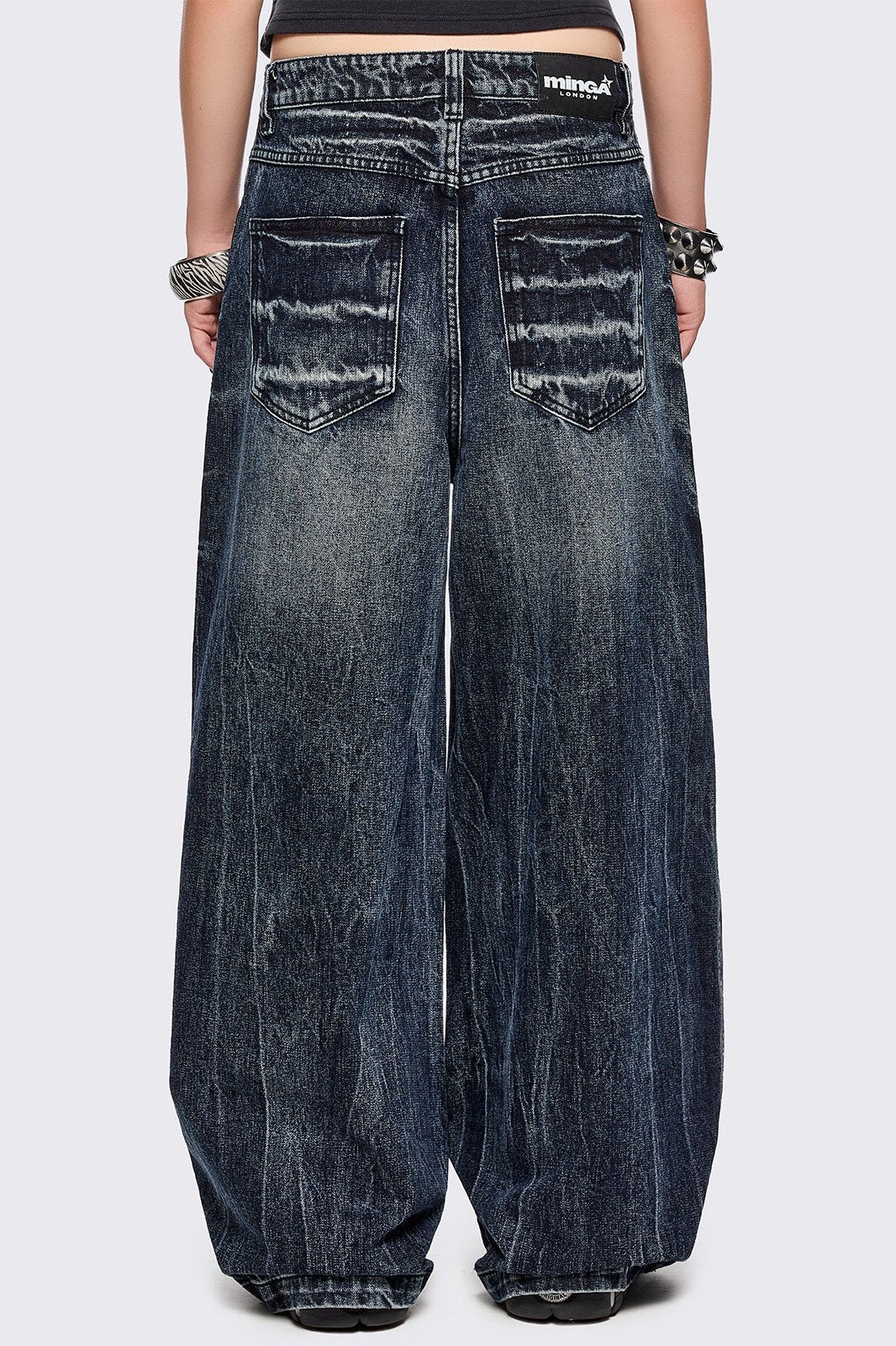 Minga London Volt Blue Baggy Jeans