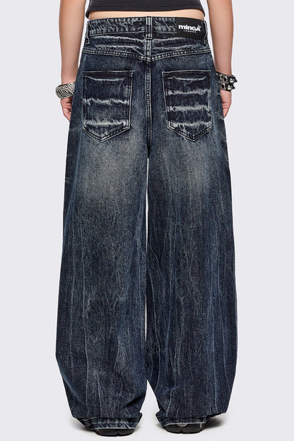 Minga London Volt Blue Baggy Jeans