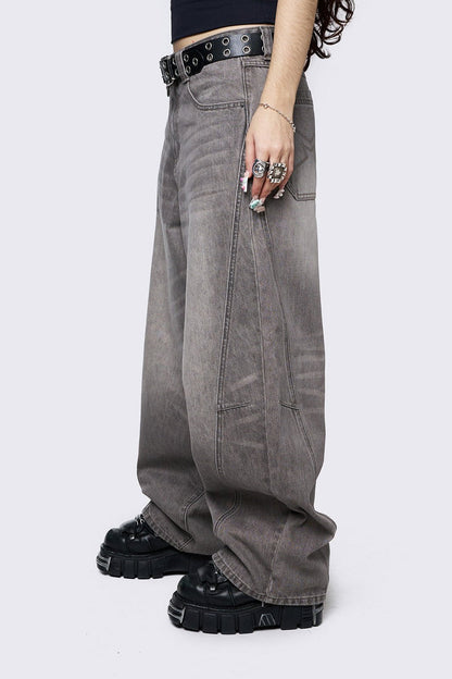 Minga London Grey Super Baggy Jeans