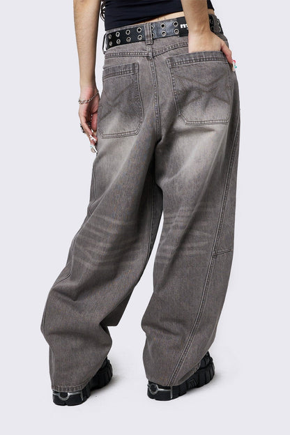 Minga London Grey Super Baggy Jeans