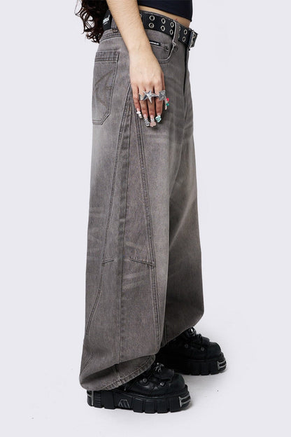 Minga London Grey Super Baggy Jeans
