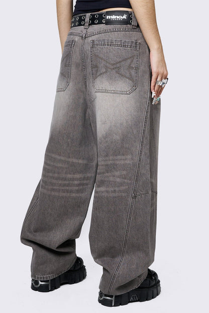 Minga London Grey Super Baggy Jeans