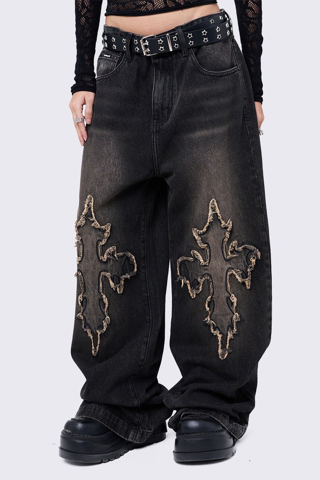 Minga London Cryptocross Baggy Jeans