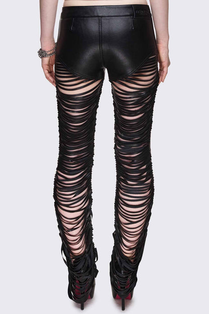 Minga London Bad Habits Slashed & Studded Pants