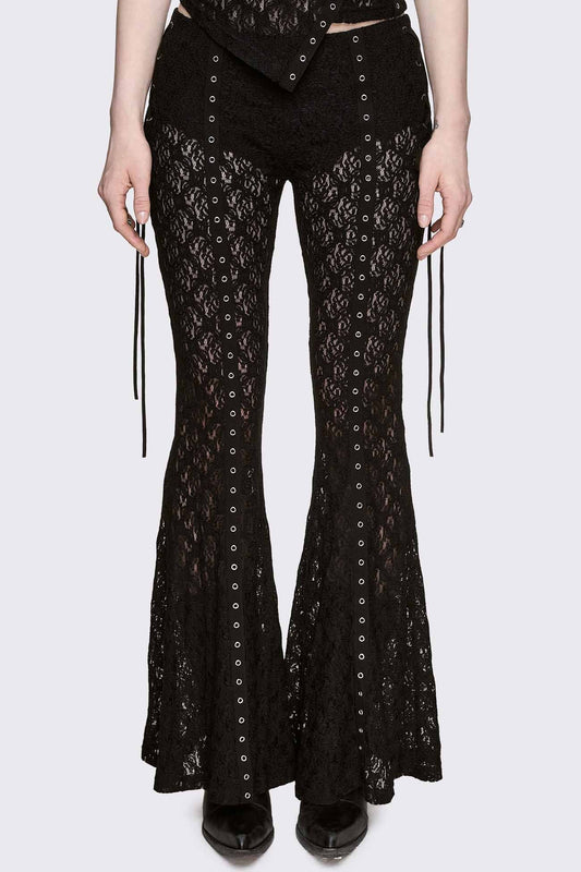 Minga London Moor Lace Flared Pants
