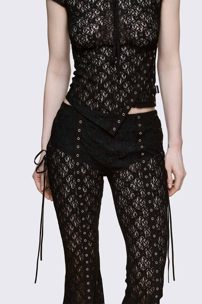 Minga London Moor Lace Flared Pants