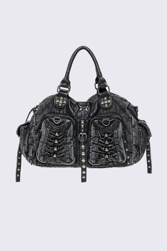 Minga London Vicious Denim Shoulder Bag
