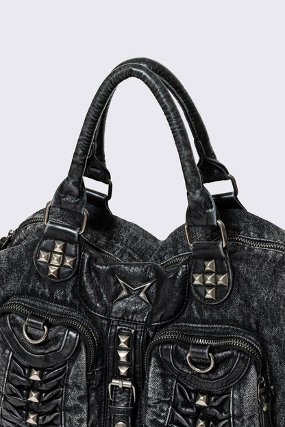 Minga London Vicious Denim Shoulder Bag