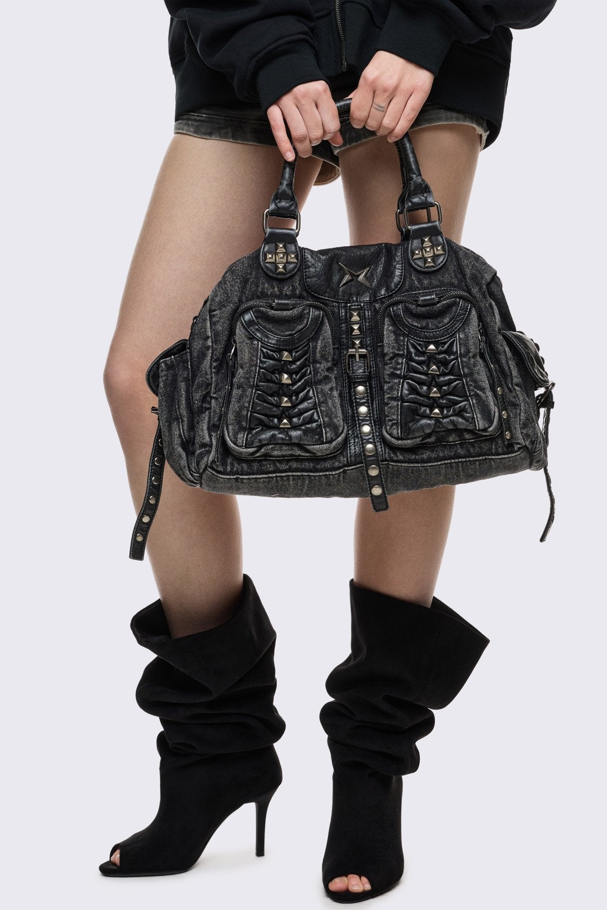 Minga London Vicious Denim Shoulder Bag