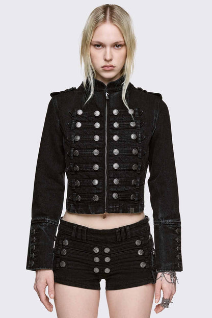 Minga London Hilda Military Denim Jacket