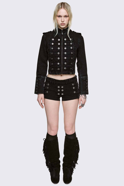Minga London Hilda Military Denim Jacket