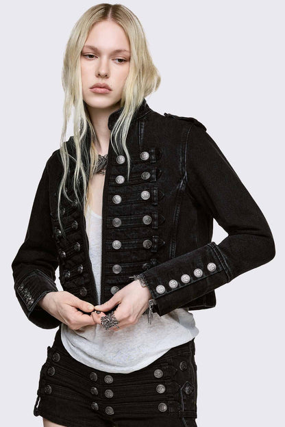 Minga London Hilda Military Denim Jacket