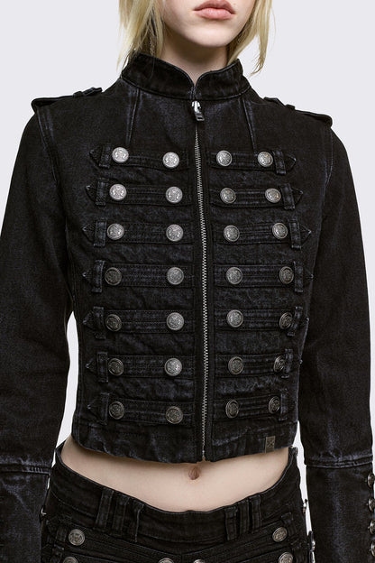 Minga London Hilda Military Denim Jacket