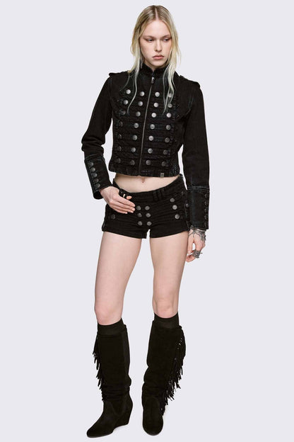 Minga London Hilda Military Denim Jacket