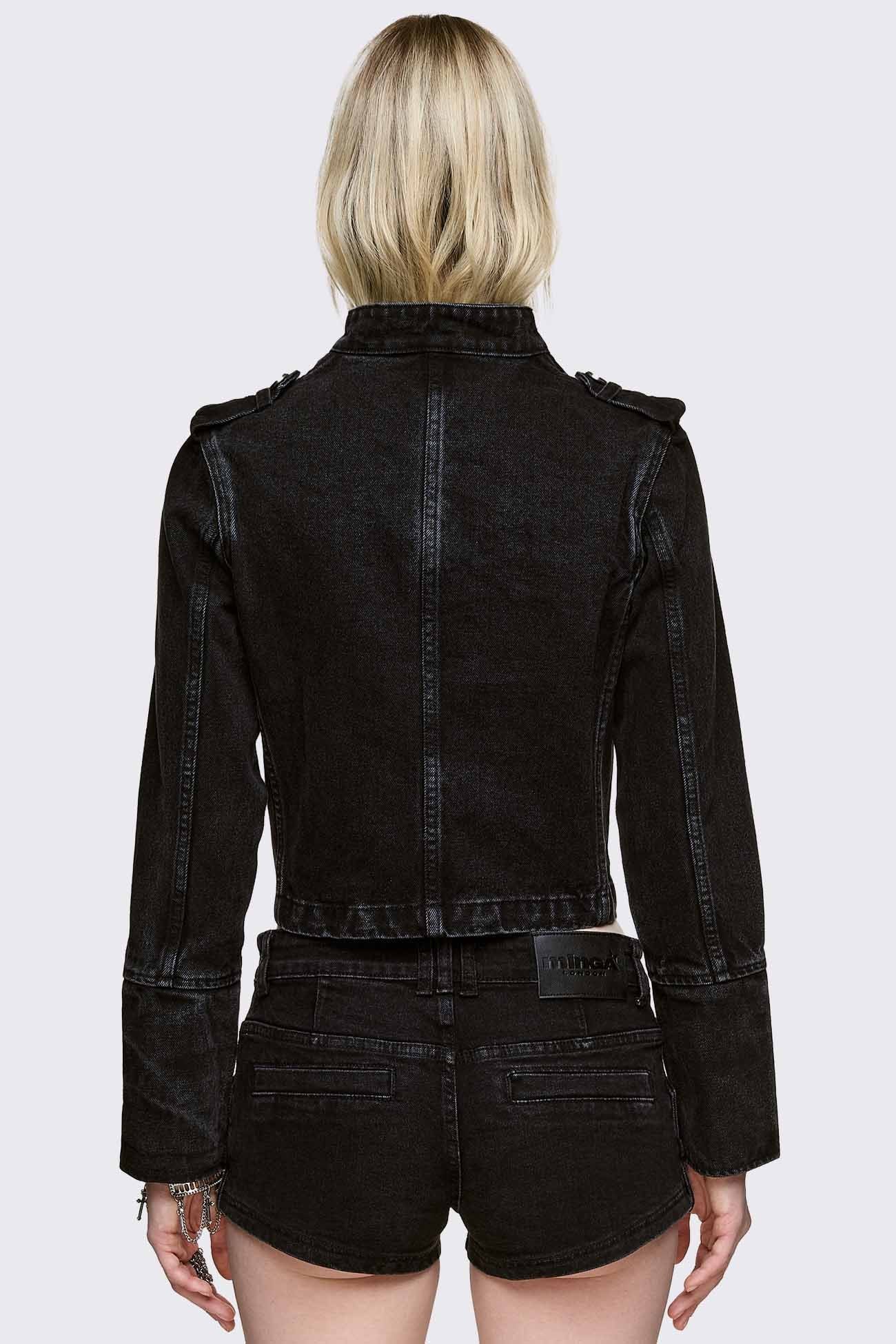 Minga London Hilda Military Denim Jacket