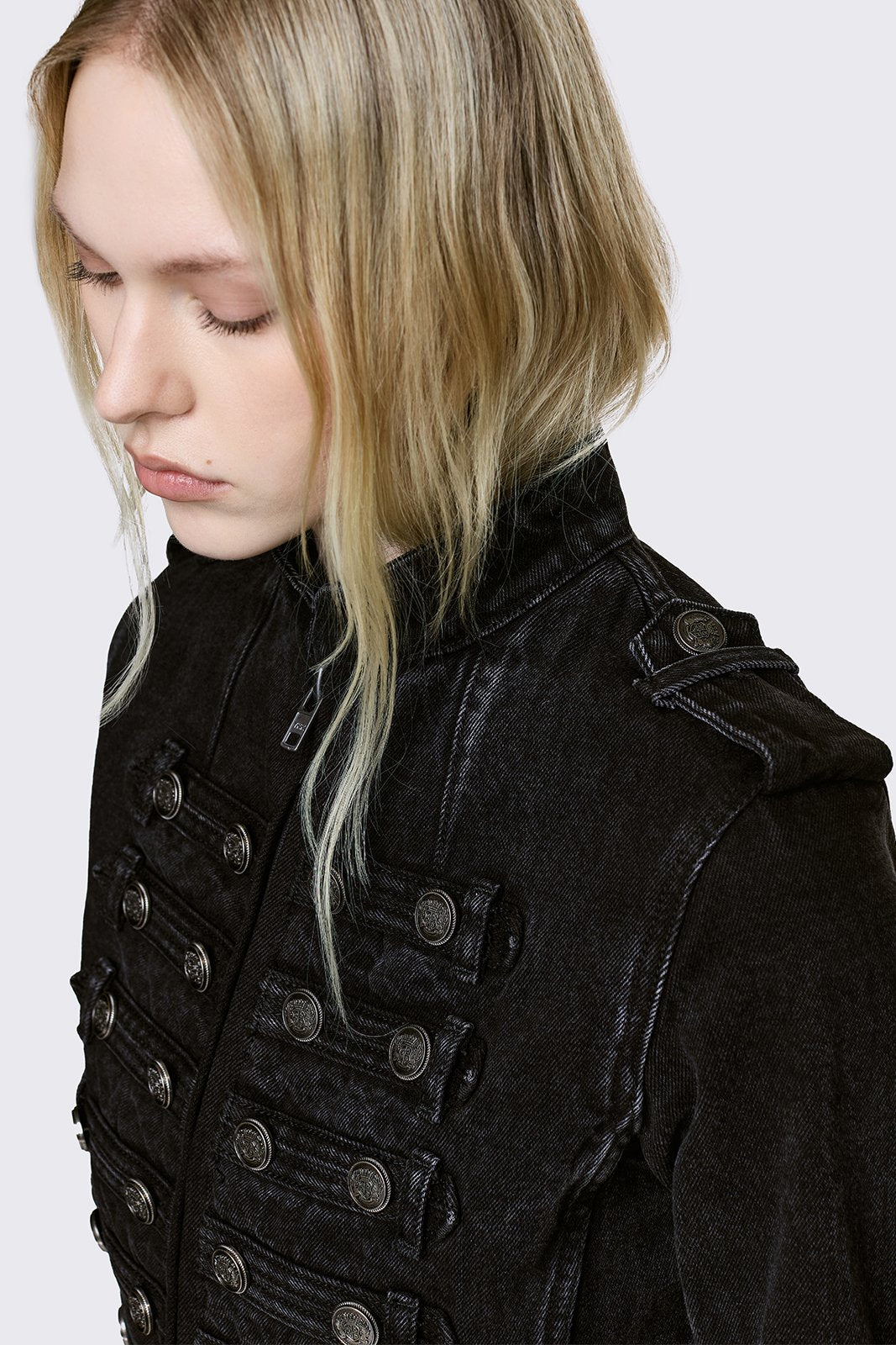 Minga London Hilda Military Denim Jacket