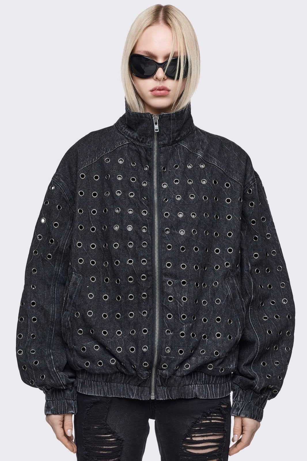 Minga London Rogue Denim Bomber Jacket