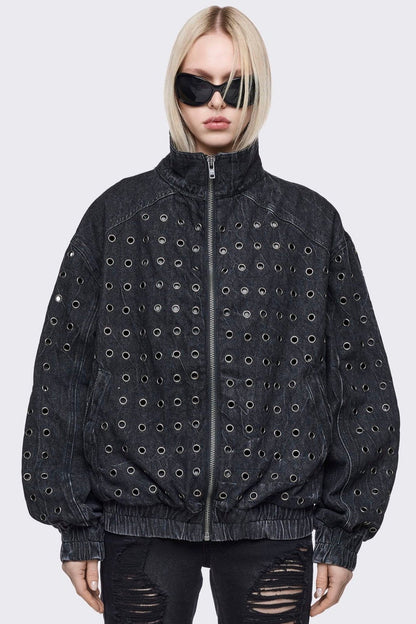 Minga London Rogue Denim Bomber Jacket